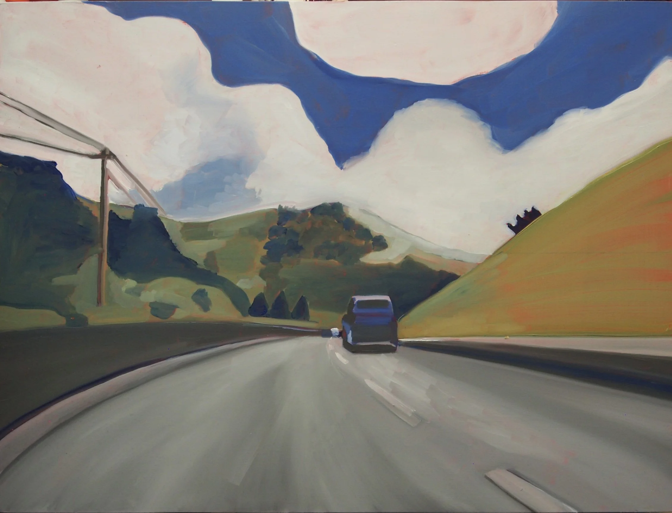 “Road To Pacifica.” 16”x20”. Oil on canvas. 2025