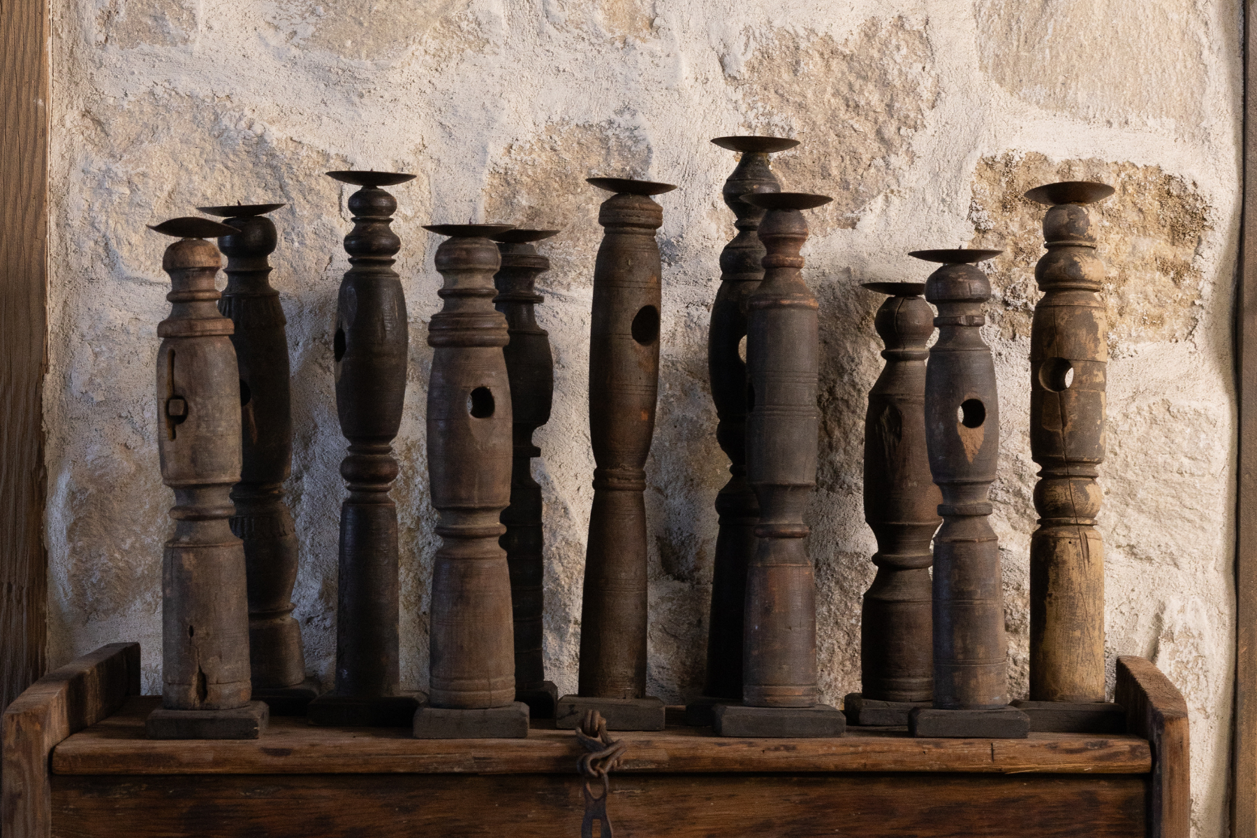 Turned Wood Candle Stick