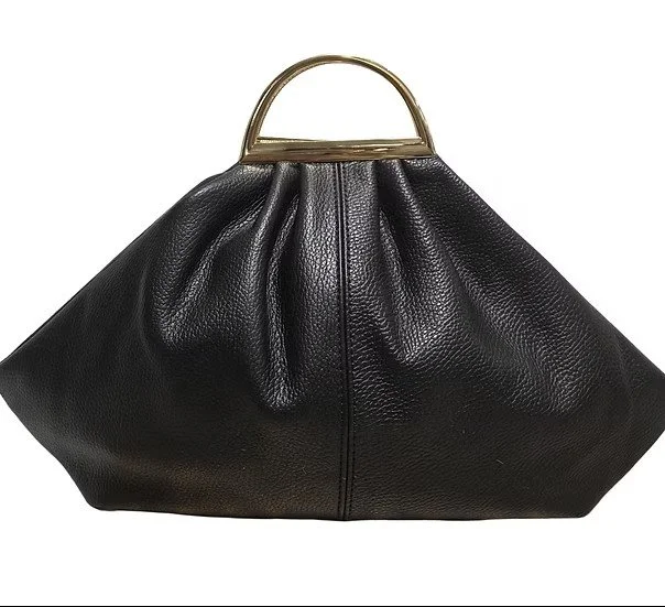 Geometric Elegance Leather Handbag
