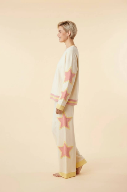 Long Sleeve Sweatshirt with Contrast Star Patch Side.png