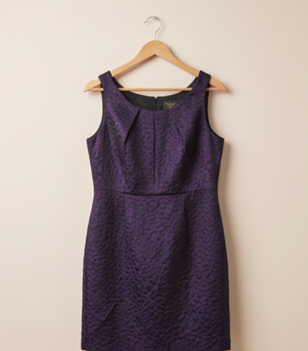Taylor Sleeveless Purple and Black Dress