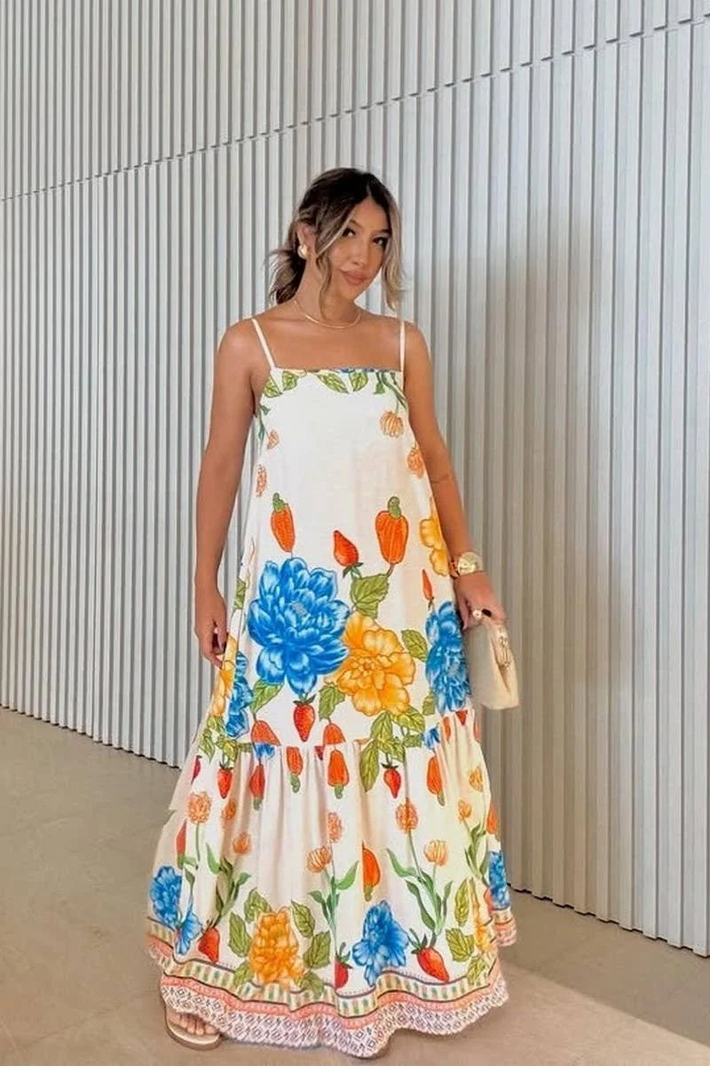Flowing Floral Maxi Dress