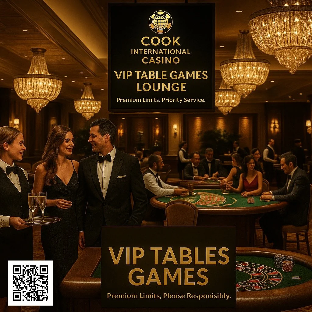 Step past the velvet rope and onto the high-limit floor at Cook International Casino. 🃏🎲

🌐 www.cook-international.com

From VIP blackjack to exclusive roulette and baccarat, this is where serious players chase serious thrills &mdash; with High Ro