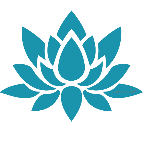 A stylized blue lotus flower logo with the text 'a positive edge' in small font at the bottom right.