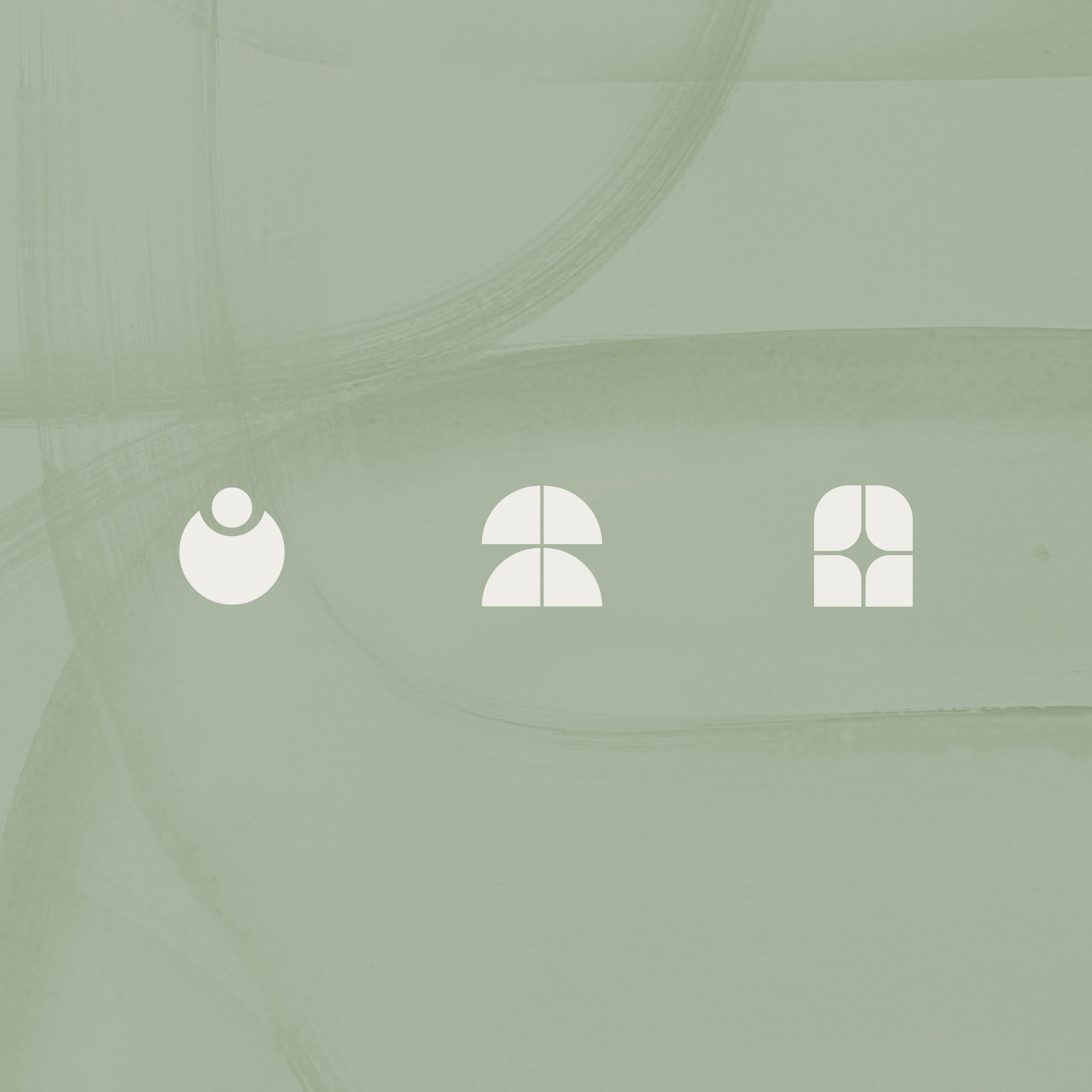 Smartphone screen displaying three icons for home, semi-closed, and closed window states.