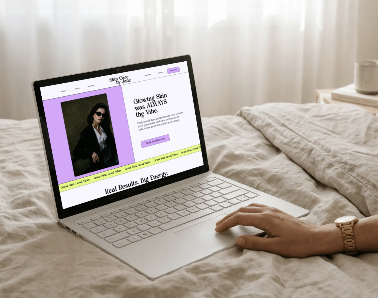 esthetician website designed by Clear Canvas Design, a minority-owned women-owned web design agency serving women-owned businesses in Virginia and the DMV area