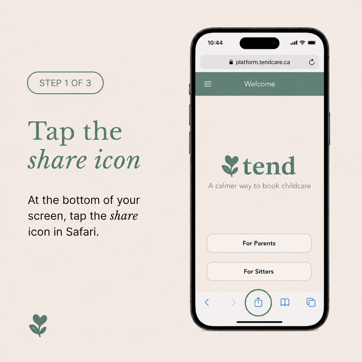 You can add tend directly to your iPhone home screen so it&rsquo;s there when you need it.

Because tend is web-based, it won&rsquo;t appear in the App Store. Once saved to your home screen, it works much like an app and makes repeat booking easier.
