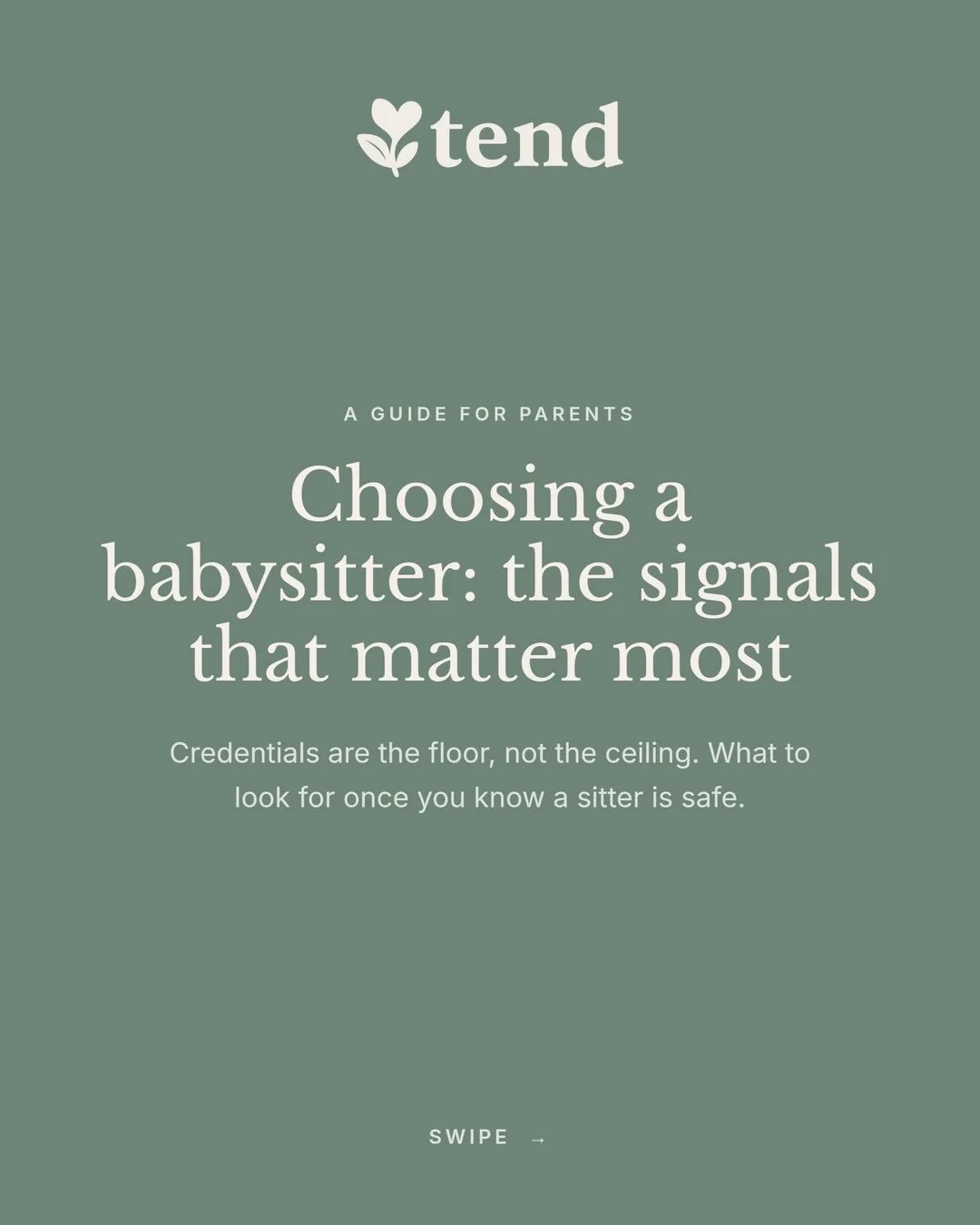 Choosing a babysitter is one of the more personal decisions a family makes.

Credentials and background checks matter, but they are rarely the only reason a family feels confident leaving their child with someone.

We shared a few of the signals we t