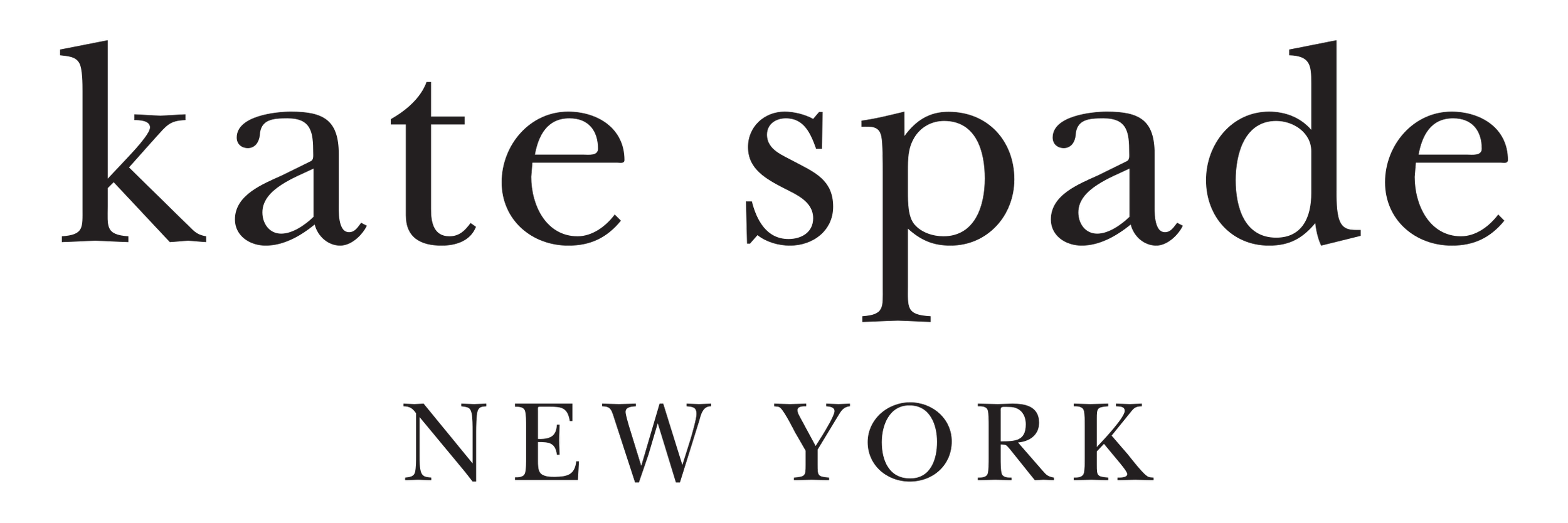 Logo for Kate Spade New York with text and black background