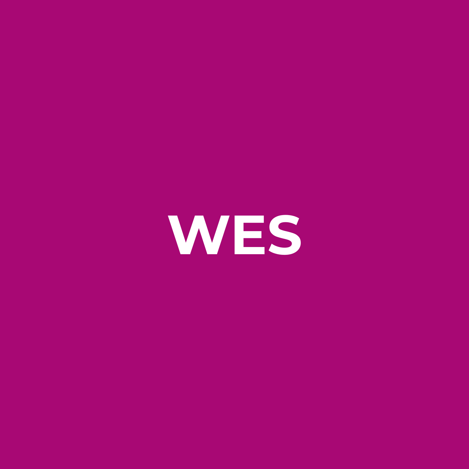 Purple background with the text 'WES' in white in the center.