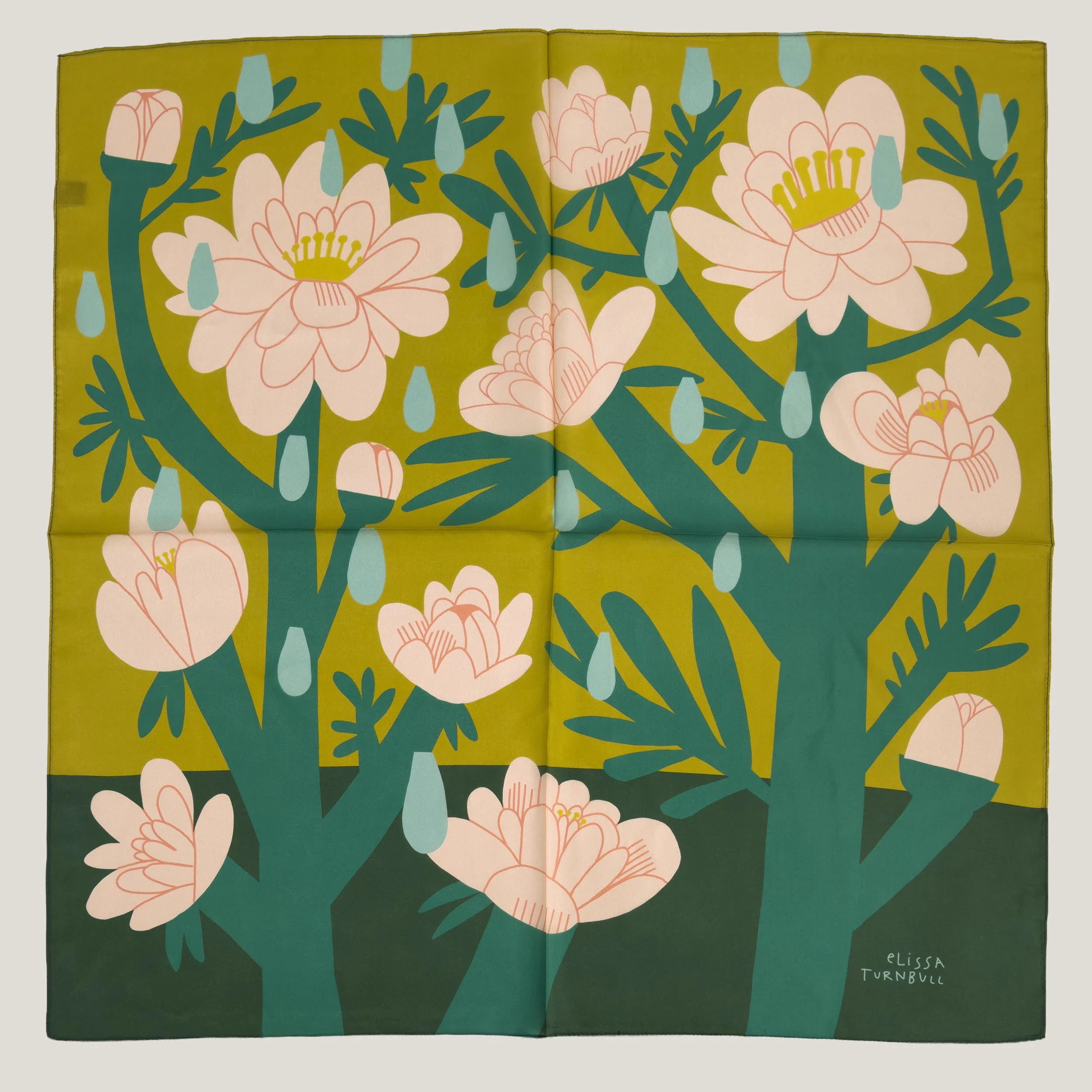 April Showers Scarf 100% Silk