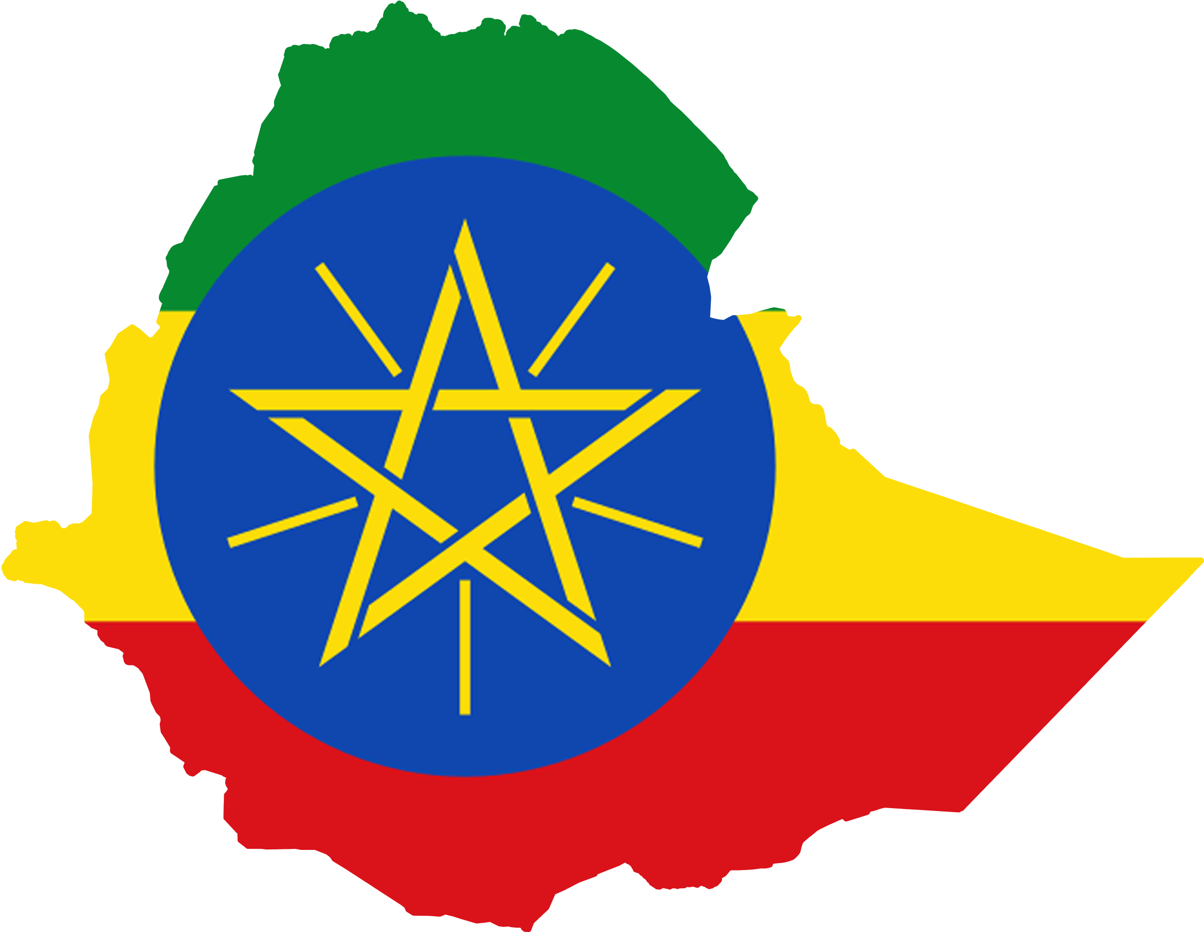 Map and Flag of Ethiopia