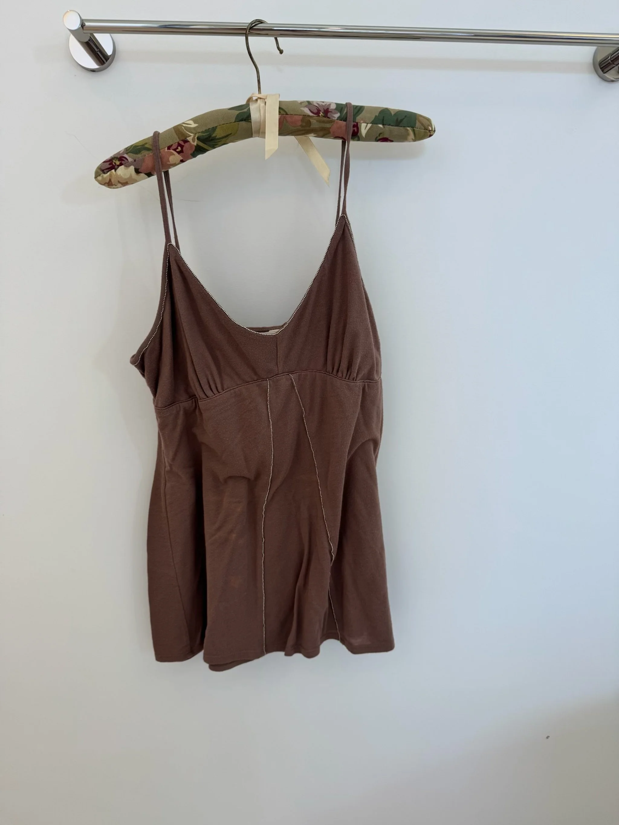 Brown Beaded Cami