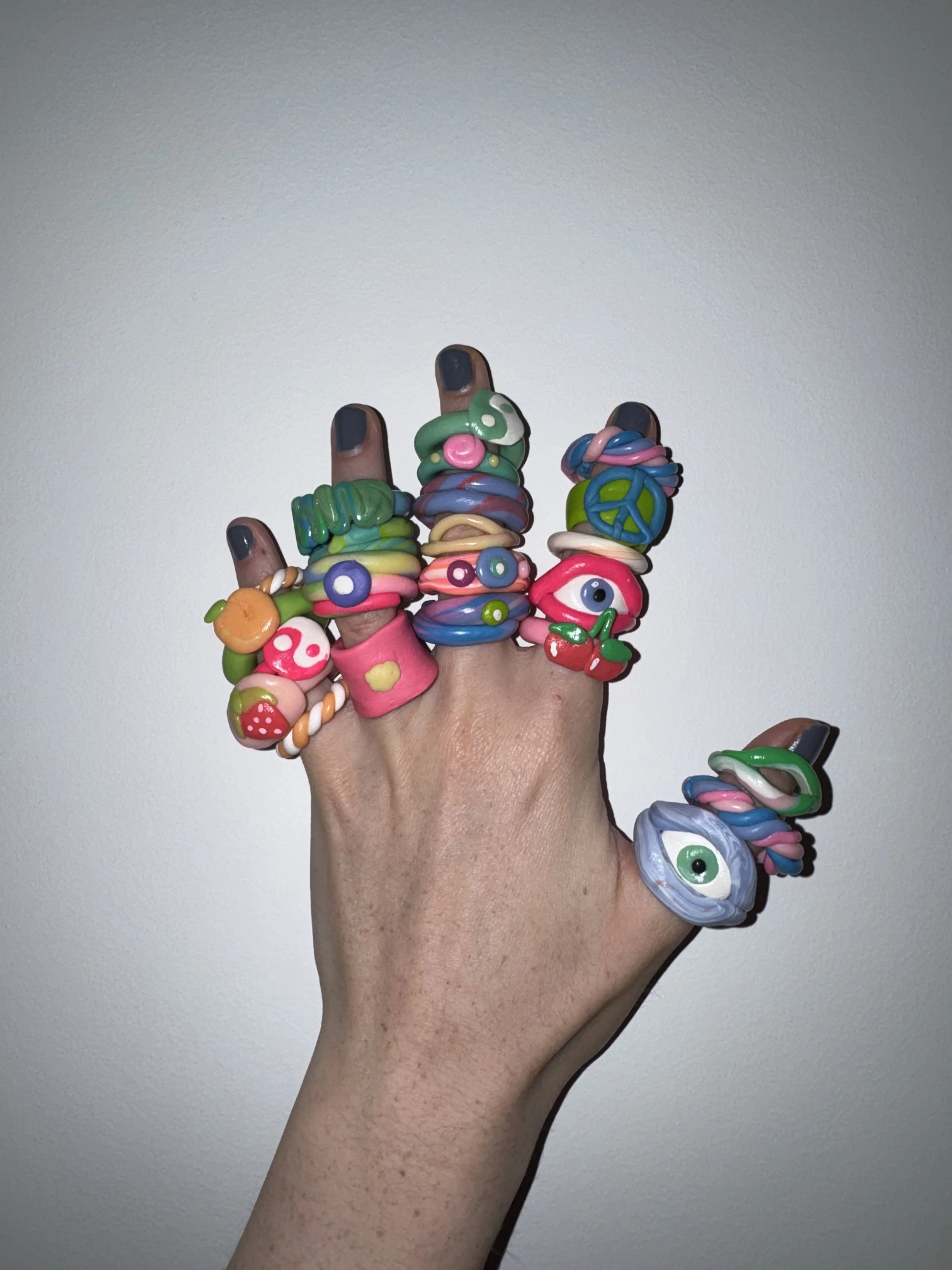 Pop Color Statement Rings