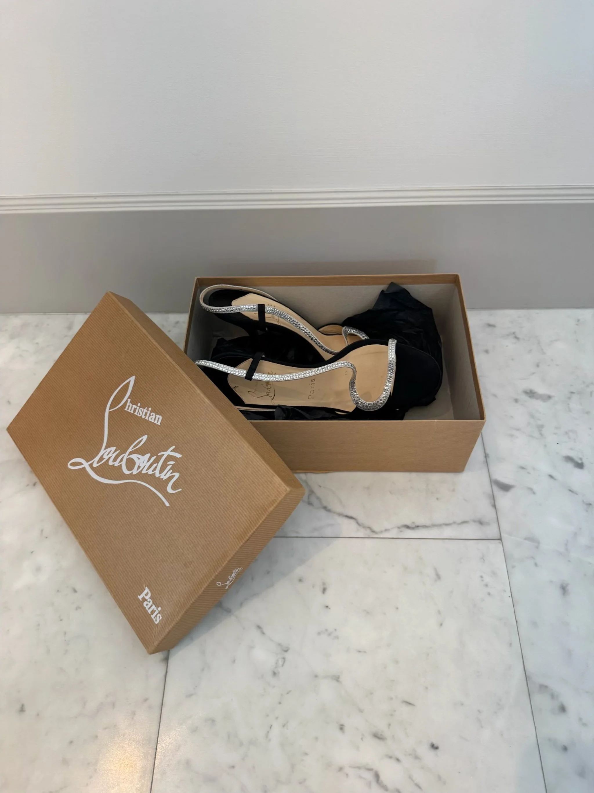 Vintage Red Bottom Crystal Heels