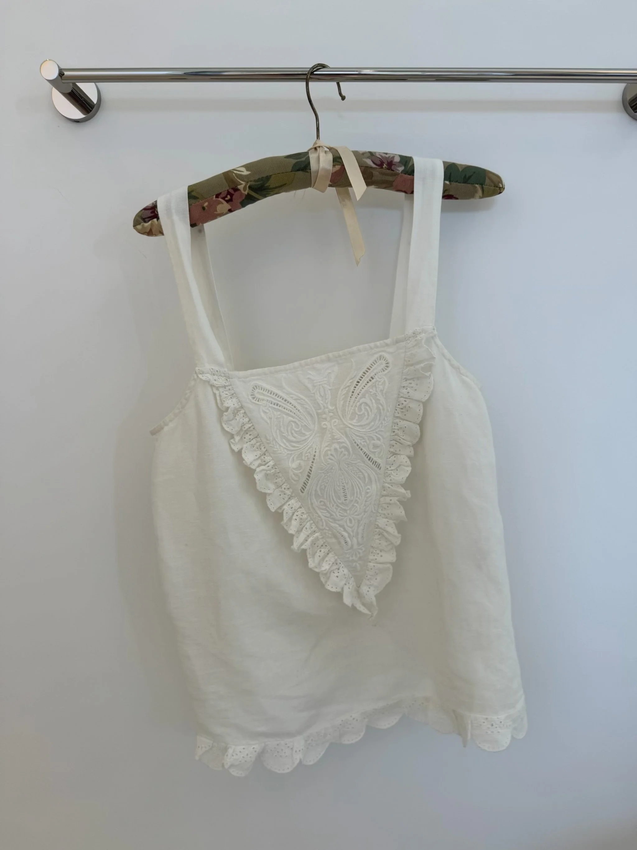 Ivory Lace Linen Camisole