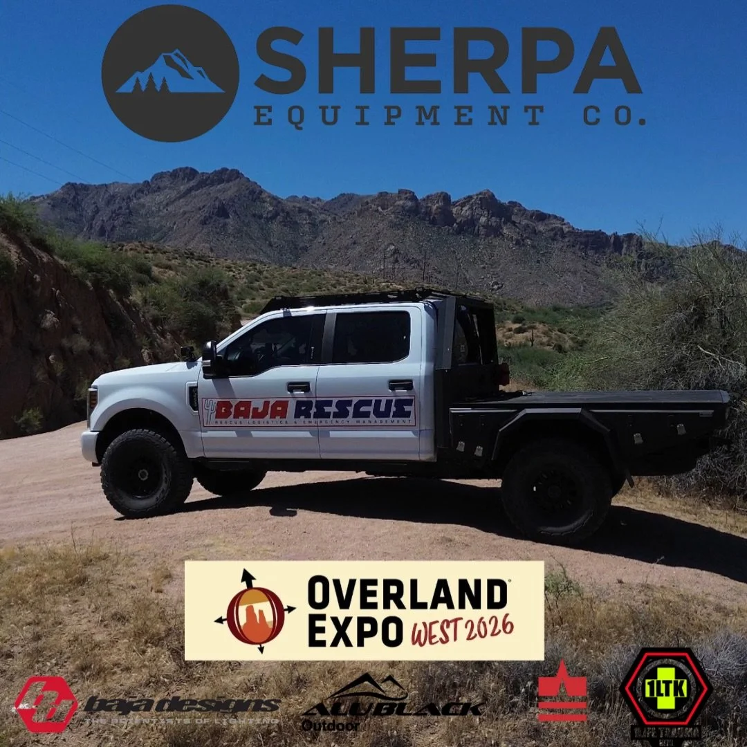 Excited to be heading to the @overlandexpo this weekend. We&rsquo;ll be hanging out with @sherpaec showing off their Thunder rack and all of its accessories! The @bajadesigns lights and @1lifetraumakits will be on display as well if you want to check