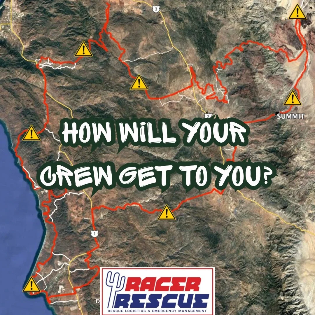 With prerunning open for the 2026 Baja 500, crews should start thinking about how they will get to their racer in case of an emergency. Whether it be mechanical or medical, remote rescues are all to common in Baja. Yes, the organization has resources