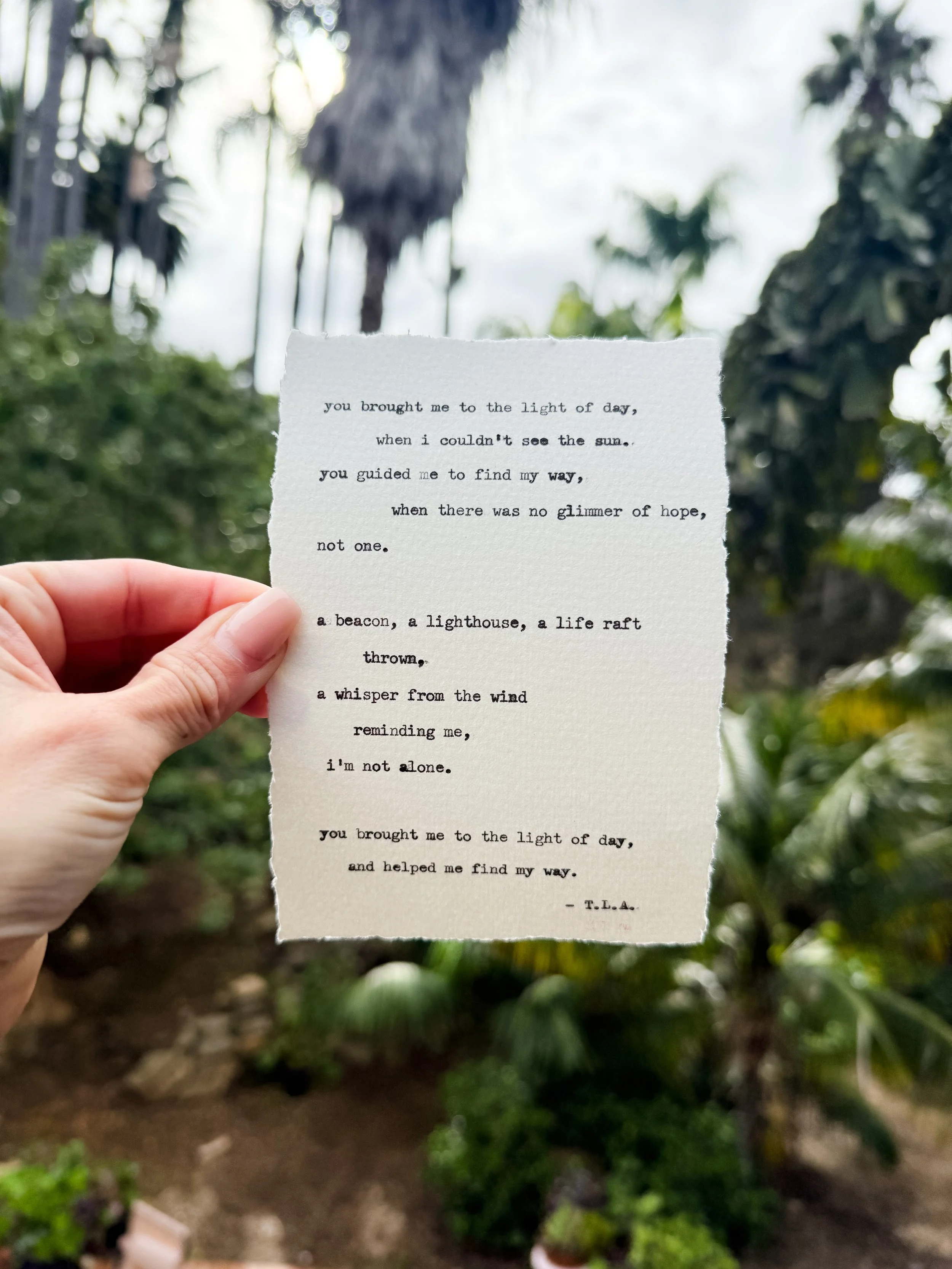 Custom Typewriter Poem - Pocket Poem