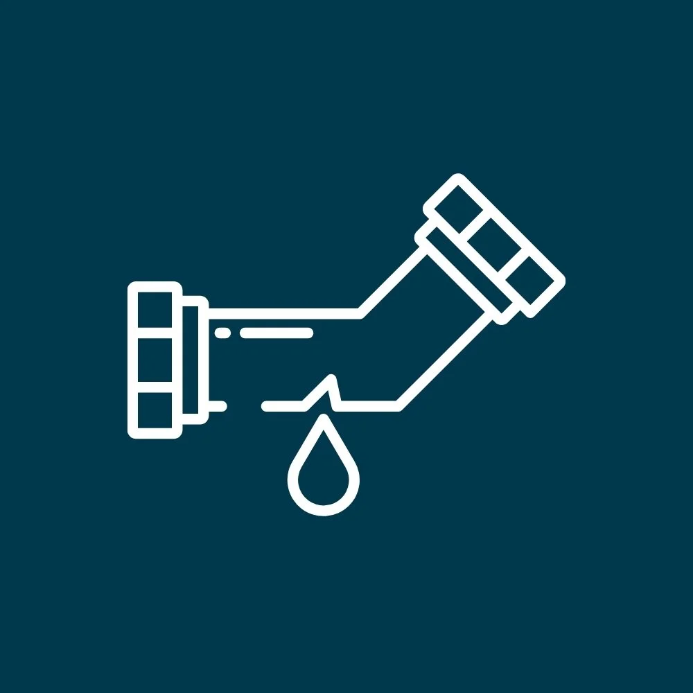 Illustration of a leaking faucet with a water drop below.