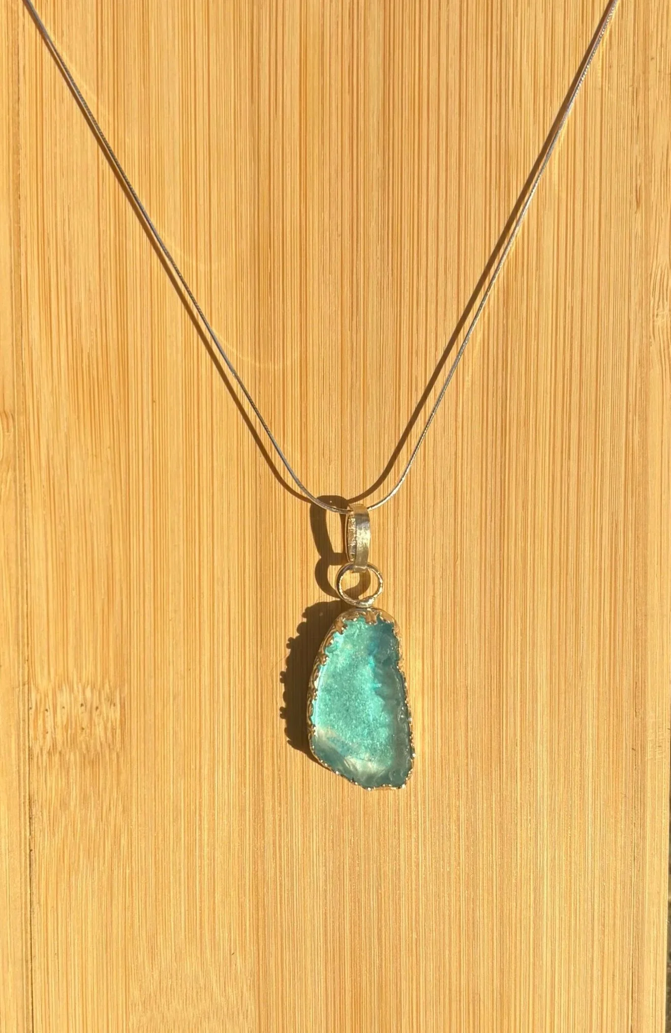 Blue Seaglass Necklace