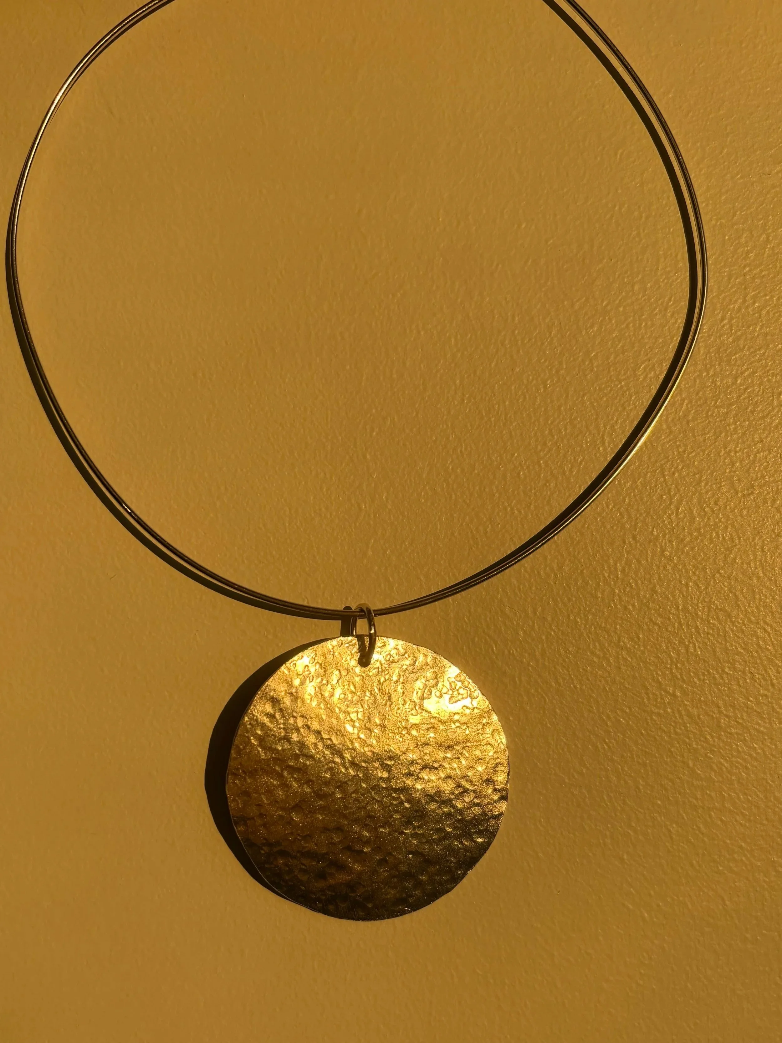 Silver coin collar necklace