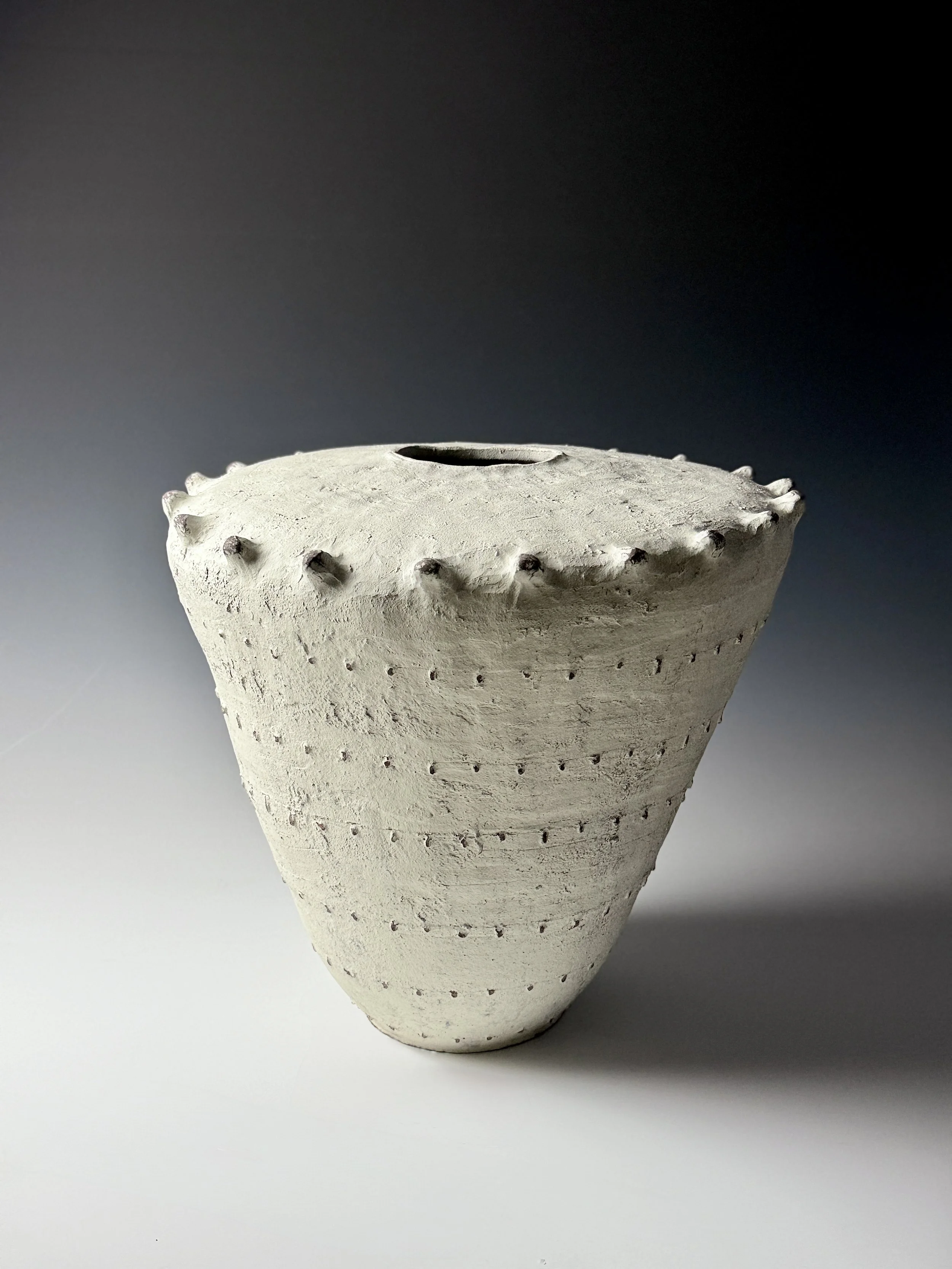 puncta (Collector of All Tears) | sold | Stoneware, 2025 | 18" H x 16"W