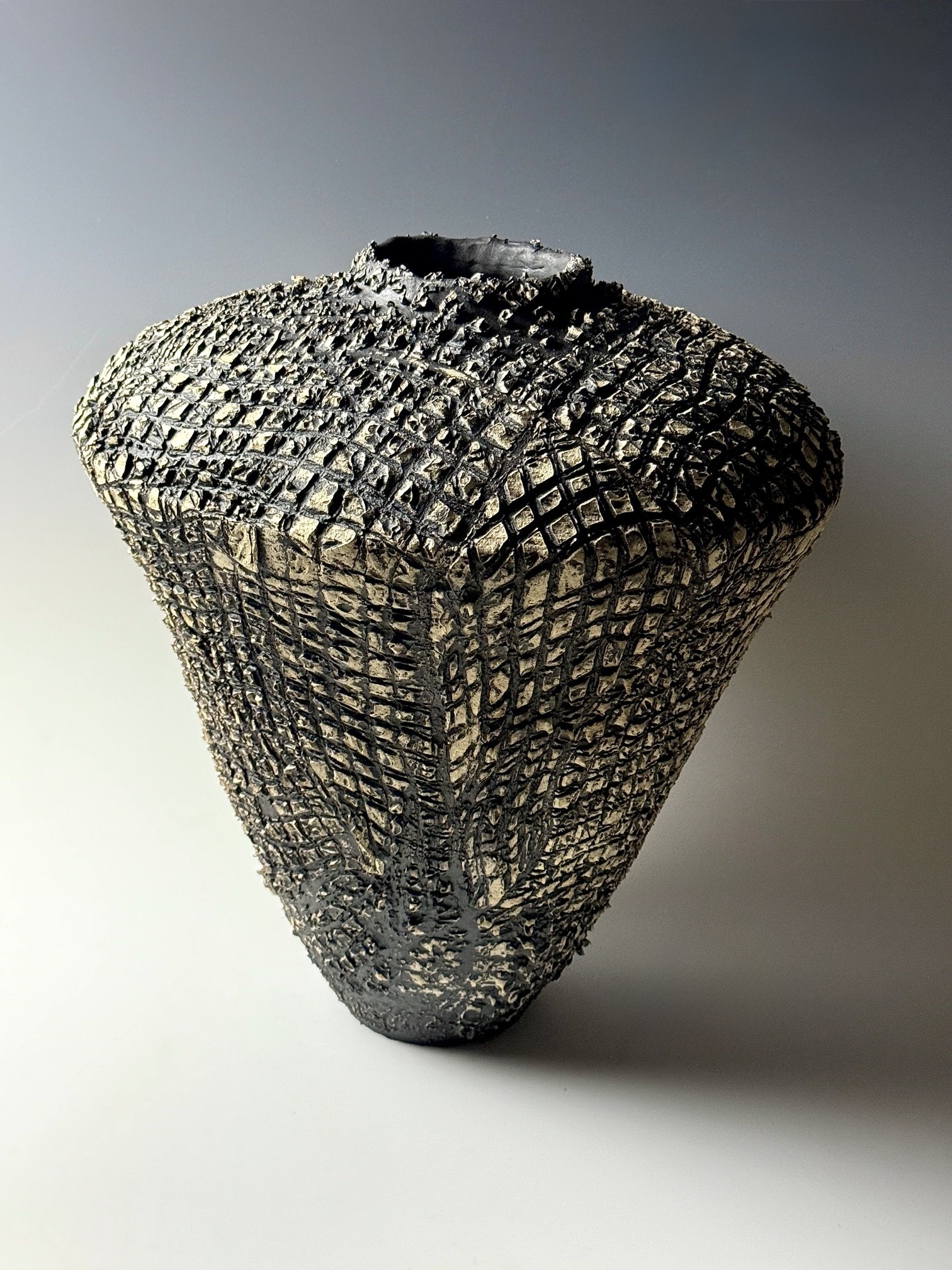 exuvium | sold | Stoneware, 2026 | 20"H x 15"W