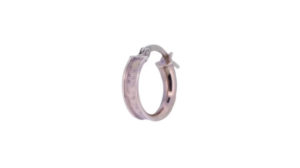 14K Rose Gold Single Hoop Earring