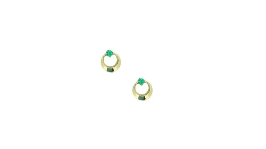 14K Emerald Earrings