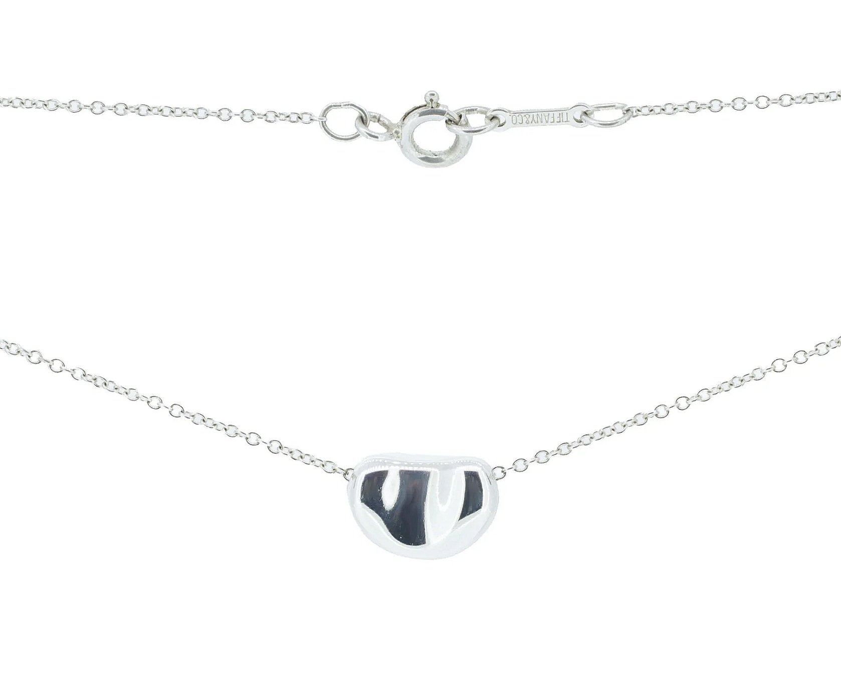 Tiffany & Co. Elsa Peretti Bean Pendant Necklace in Sterling Silver - Small