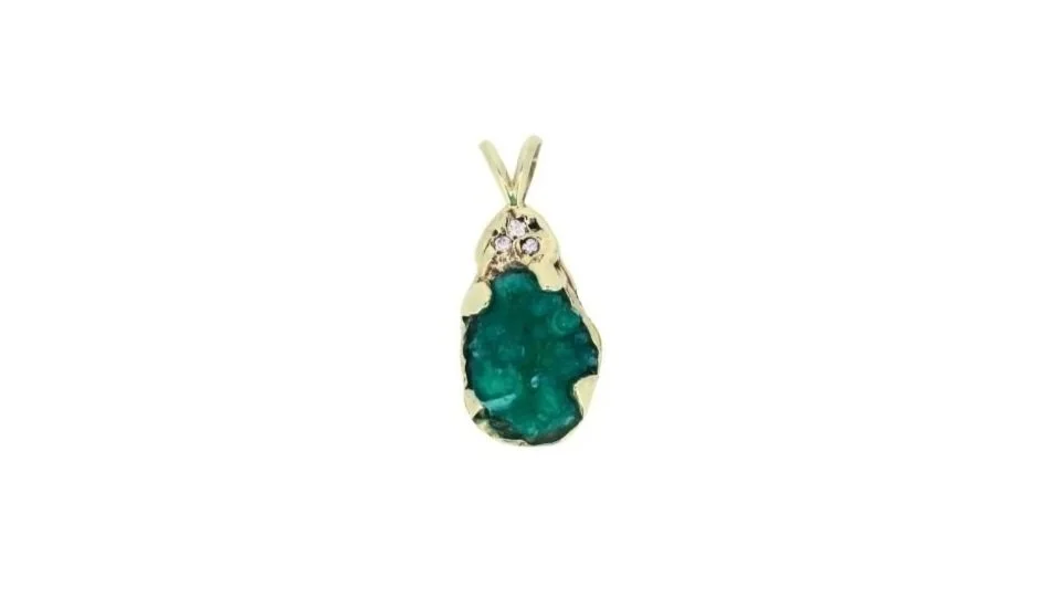 14K Emerald Pendant