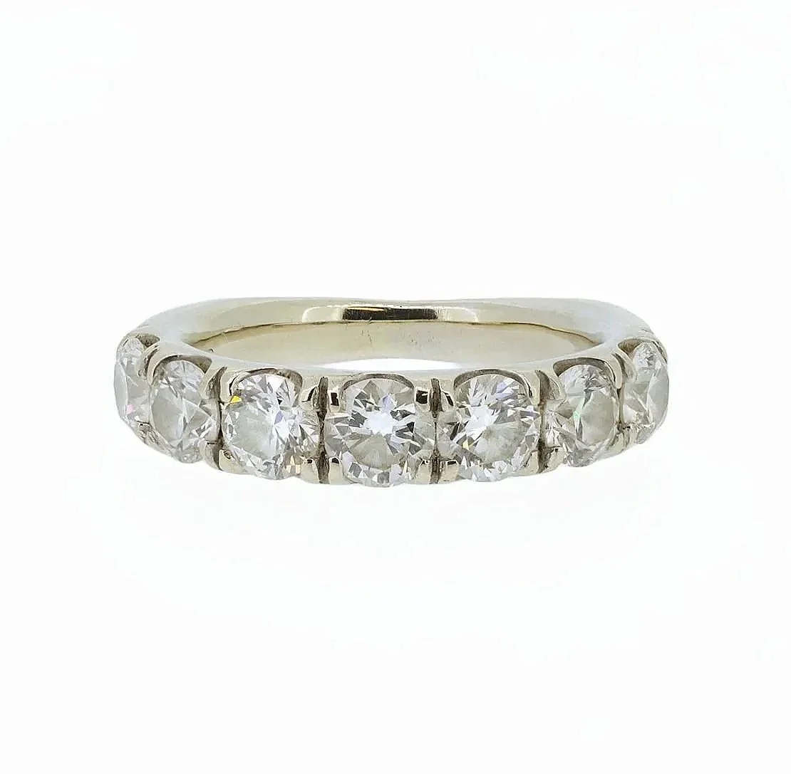 18K White Gold and Earth-Born Diamond Band Ring