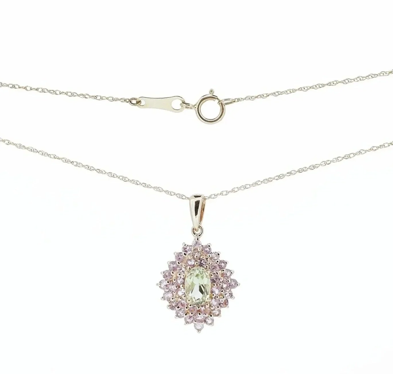 Modern 14K Rose Gold, Zultanite, and Spinel Pendant Necklace