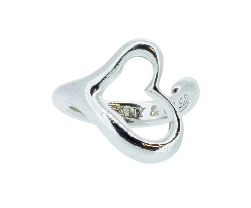 Tiffany & Co. Elsa Peretti Open Heart Sterling Silver Ring