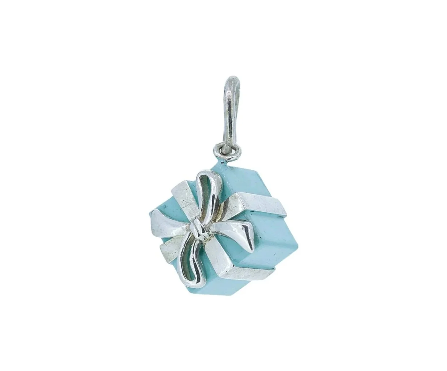 Tiffany & Co. Sterling Silver and Enamel "Blue Box" Charm
