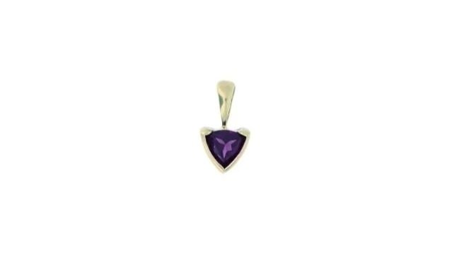 14K Yellow Gold Pendant with Triangle Tourmaline Stone