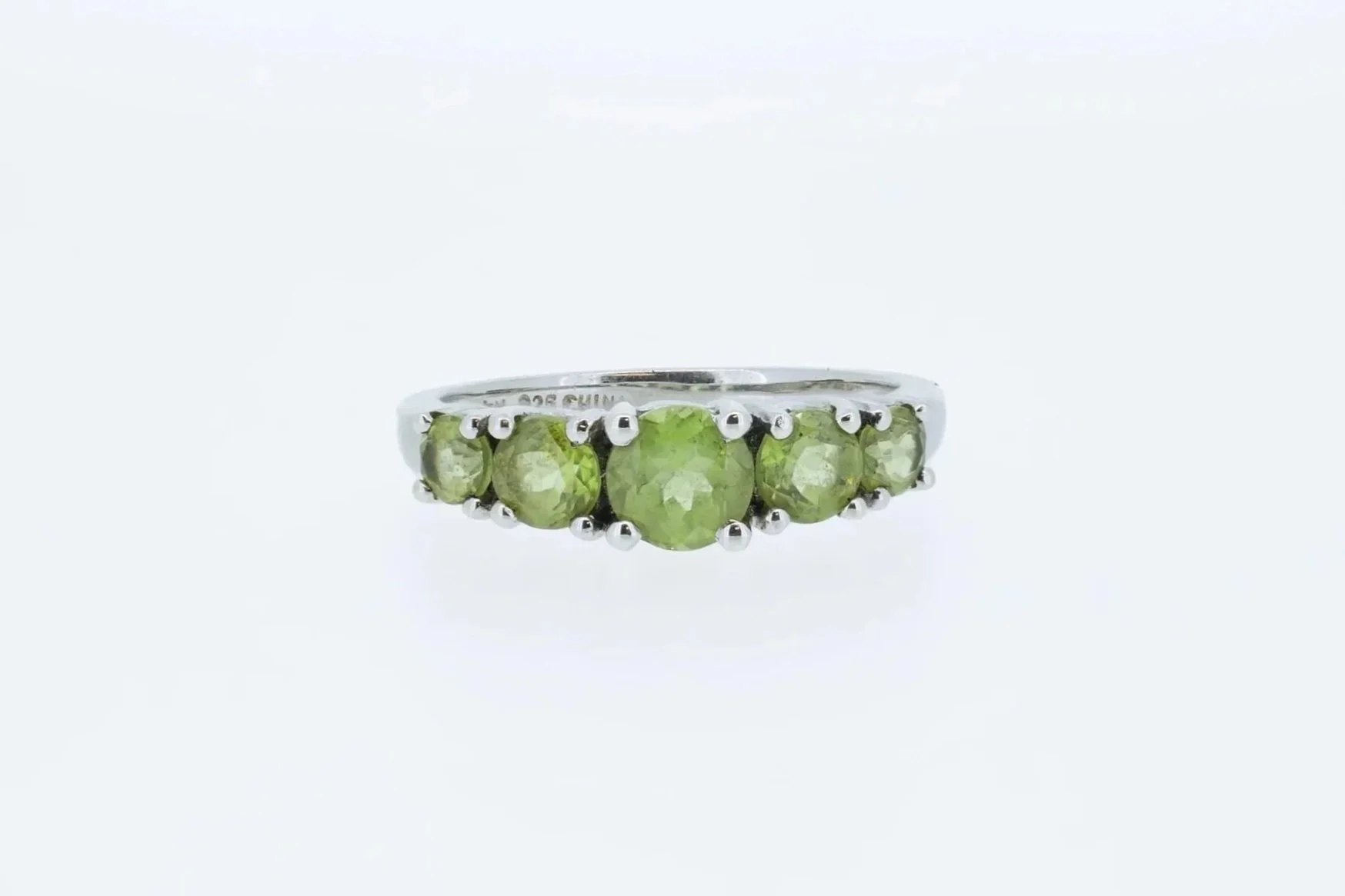 Sterling Silver and Peridot Cocktail Ring