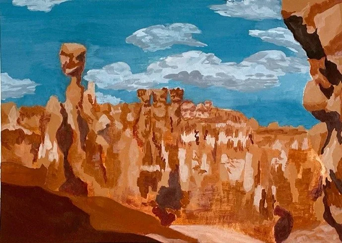 "Bryce Hoodoos" | 7"x5" | Gouache on Paper