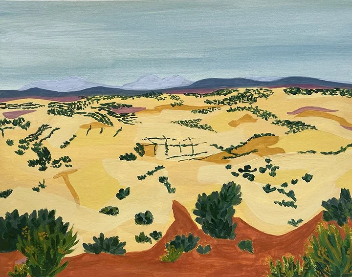 "Somewhere Near Kodachrome" | 9"x7" | Gouache on Paper