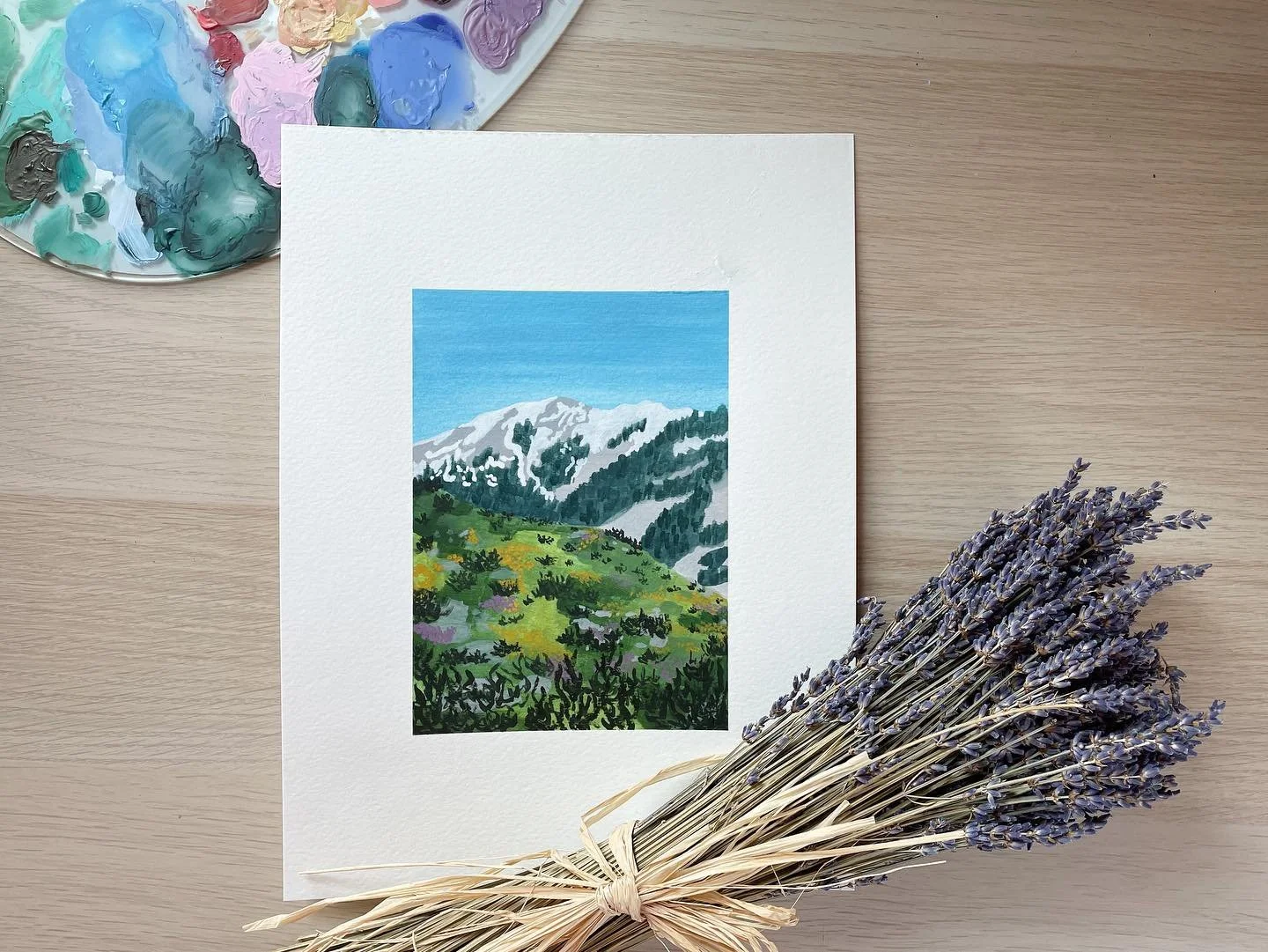 "King's Canyon" | 5"x7" | Gouache on Paper