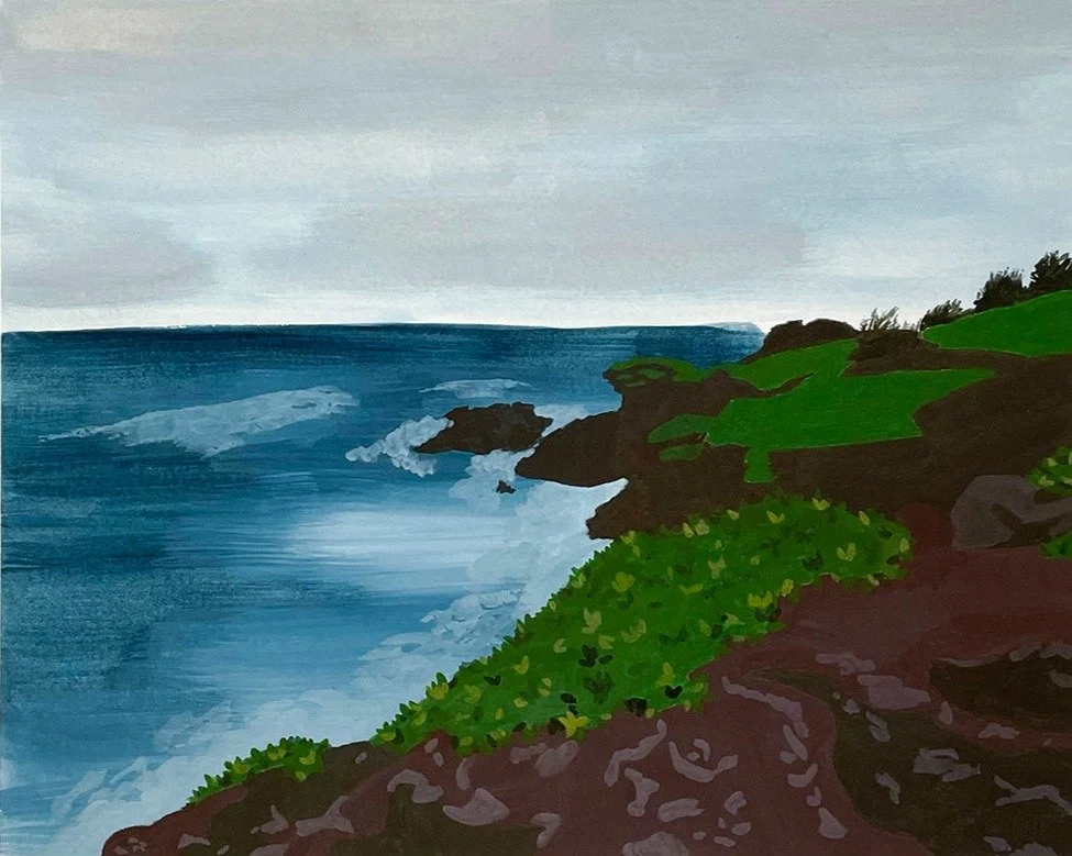 "Wai'ānapanapa" | 10"x8" | Gouache on Paper