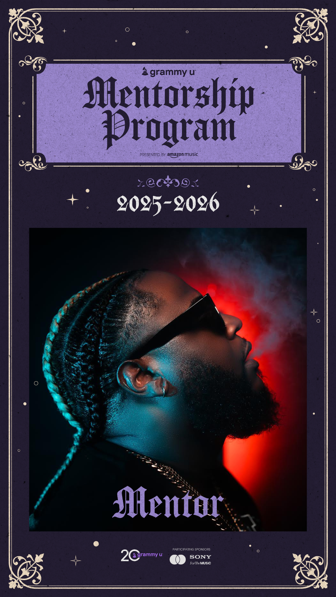 Official promotional image for Anthem Wolf’s 2025–2026 mentorship initiatives, highlighting his role as a Grammy-member mentor focused on artist growth, emotional intelligence, and long-term creative development.