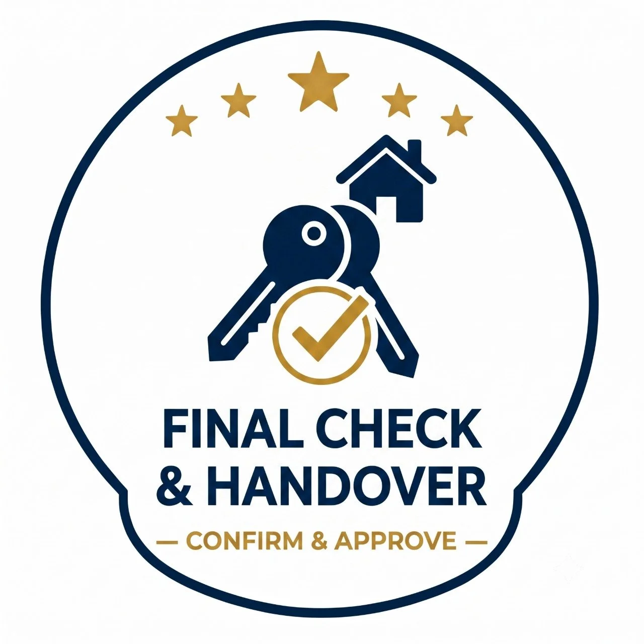 final check & handover icon
