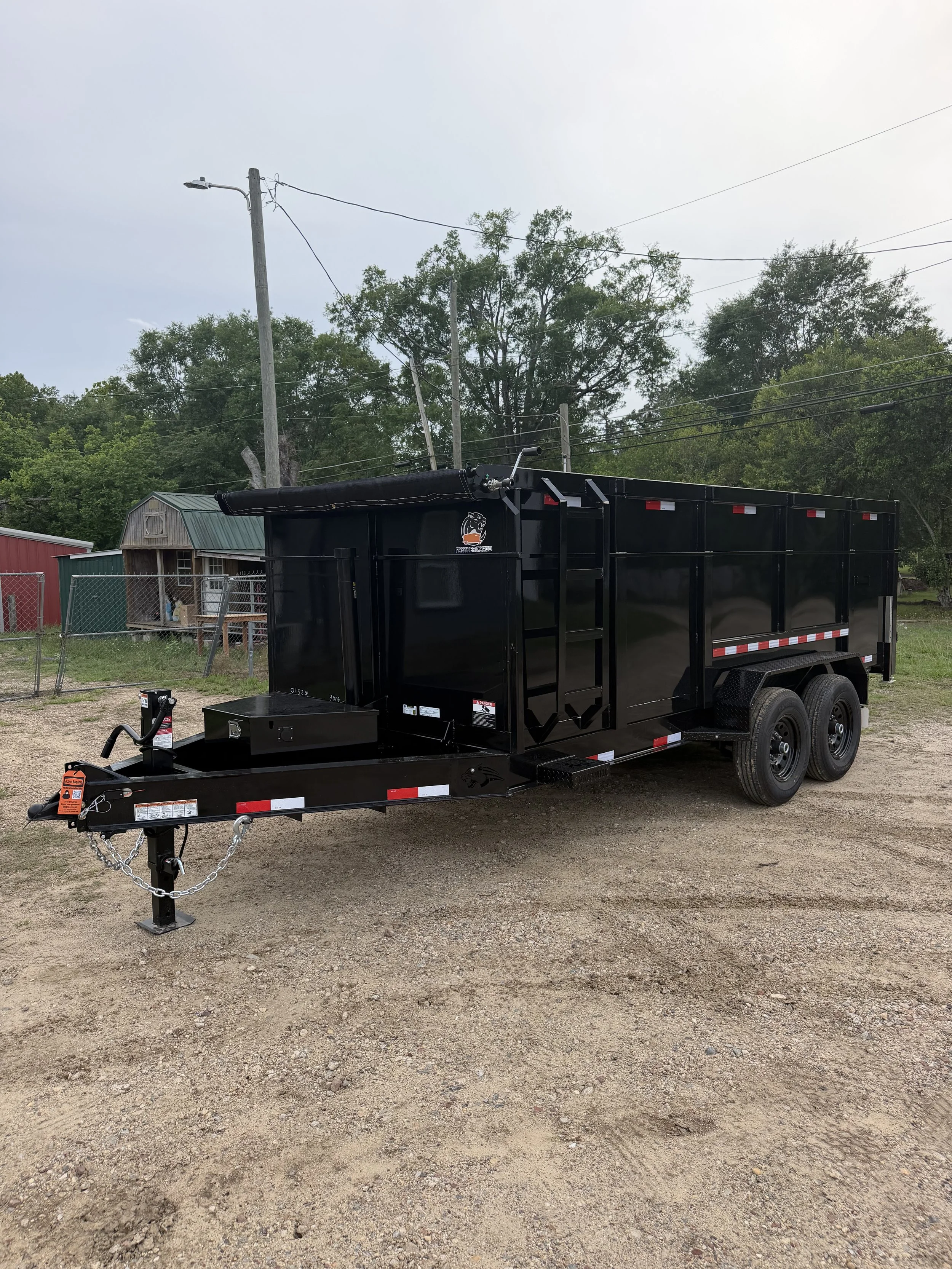 2026 7x16 TA 14K Black Dump Trailer