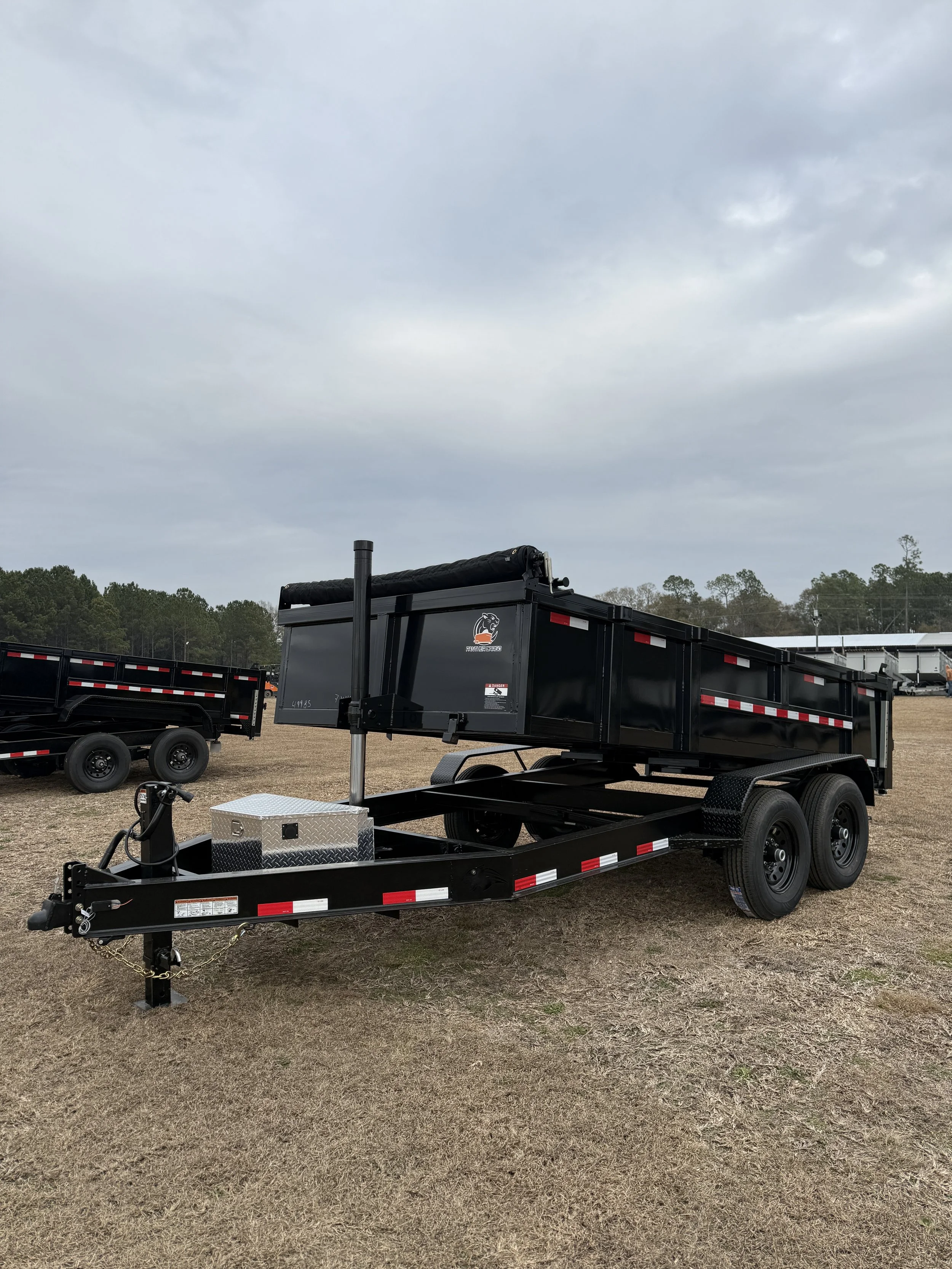 7x14 Tandem Axle Black Dump Trailer