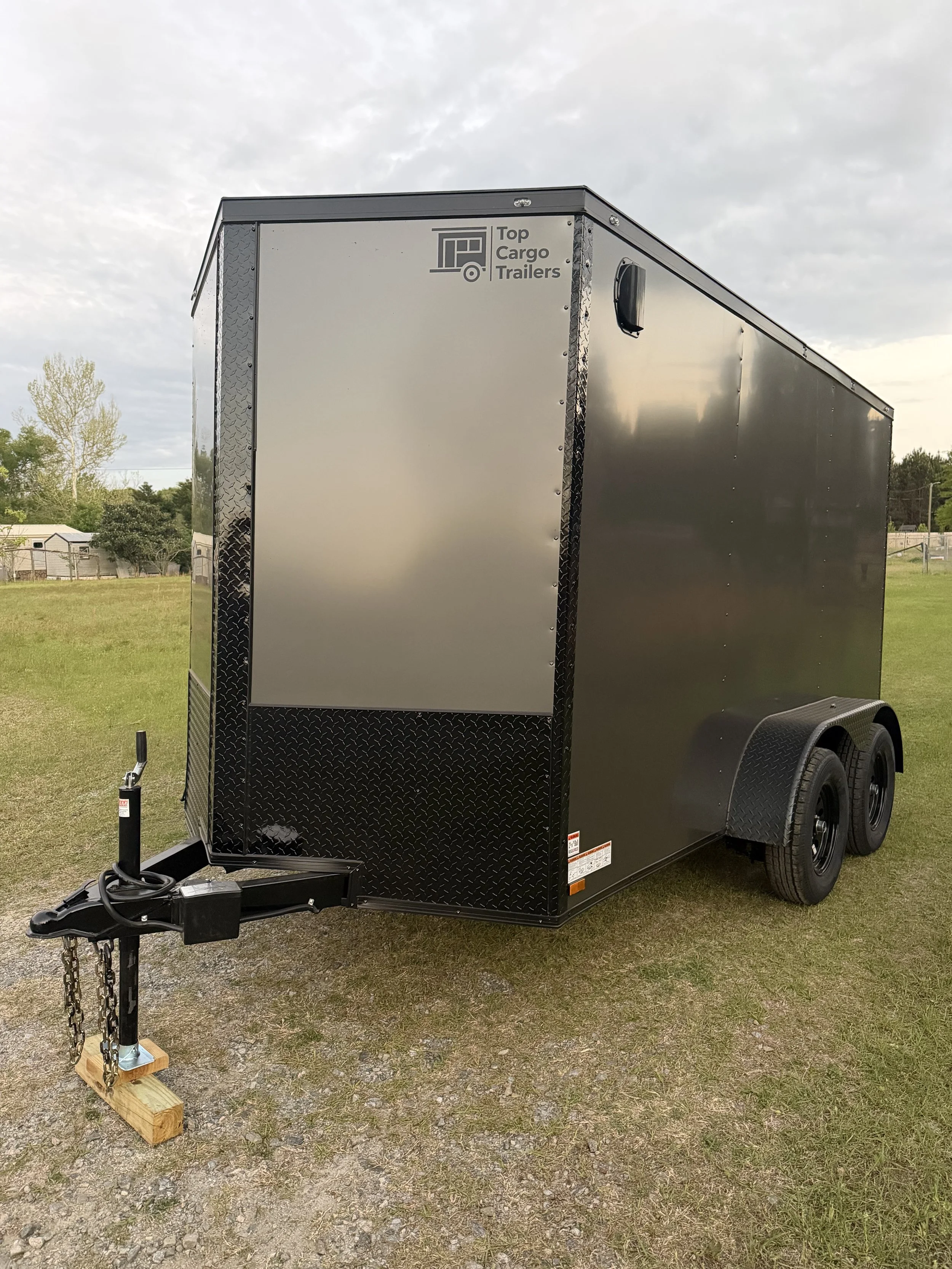 2026 6x12 TA Charcoal W/ Blackout Enclosed Trailer