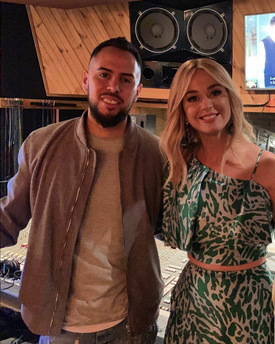 Award-winning mix engineer GeeFlow at the SSL console mixing pop with Katy Perry