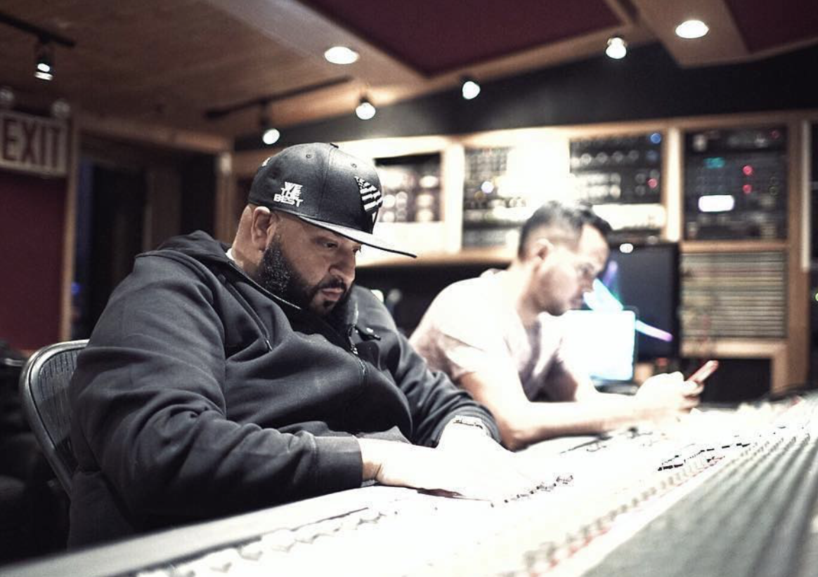 Geeflow Mastering engineer fine-tuning final master in professional mastering suite with high-end monitoring with DJ Khaled