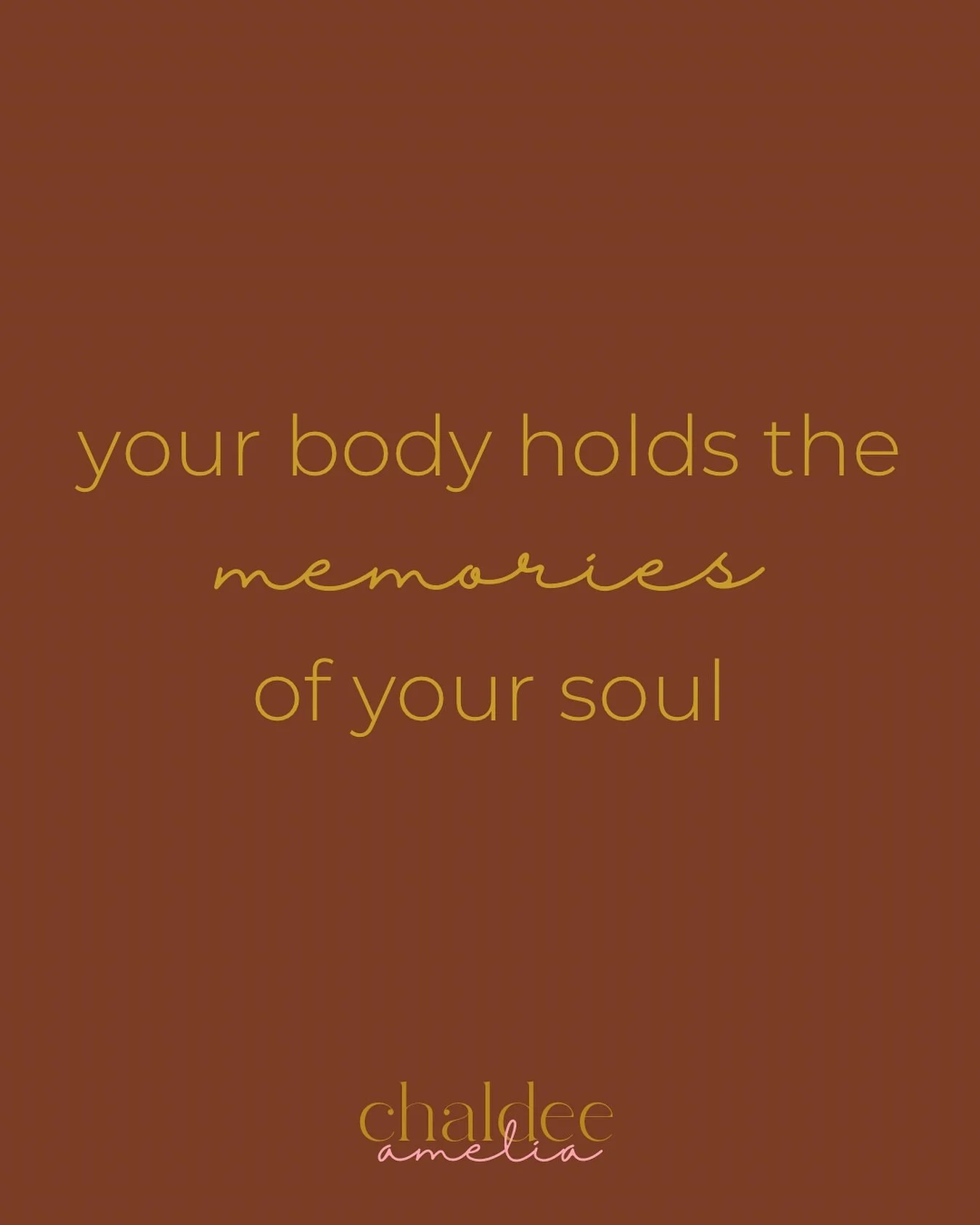 Your body holds all the answers.
We were never taught how to truly listen to it
We were mostly taught how to numb it
It&rsquo;s time to take your health in your hands
Learn to listen to your body 
Because your soul has something to say.
And it&rsquo;